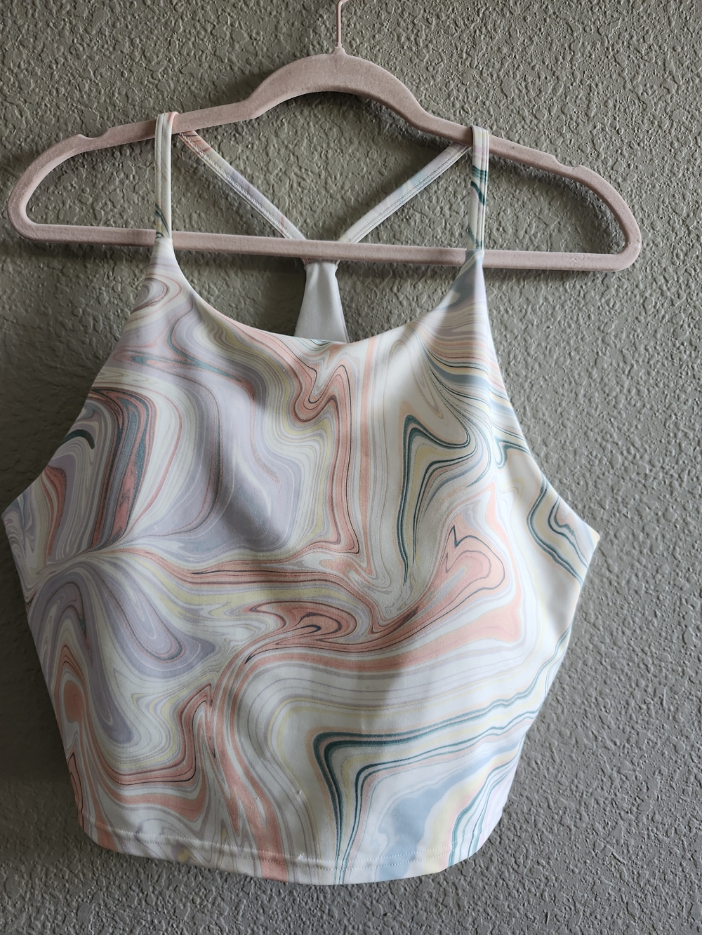 Old Navy Pastel Marble-Print Cropped Cami